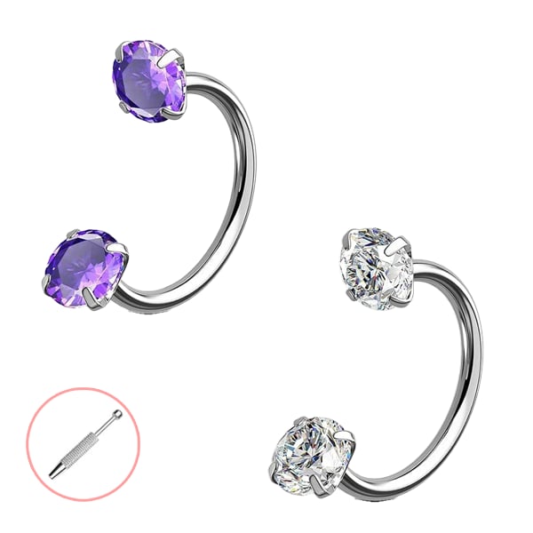 Horseshoe-shaped nose ring – internally threaded and comfortable