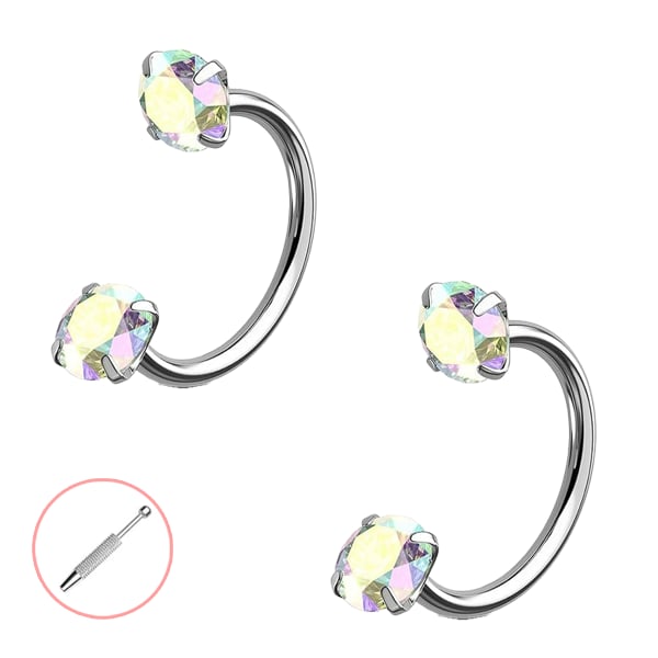 Horseshoe-shaped nose ring – internally threaded and comfortable
