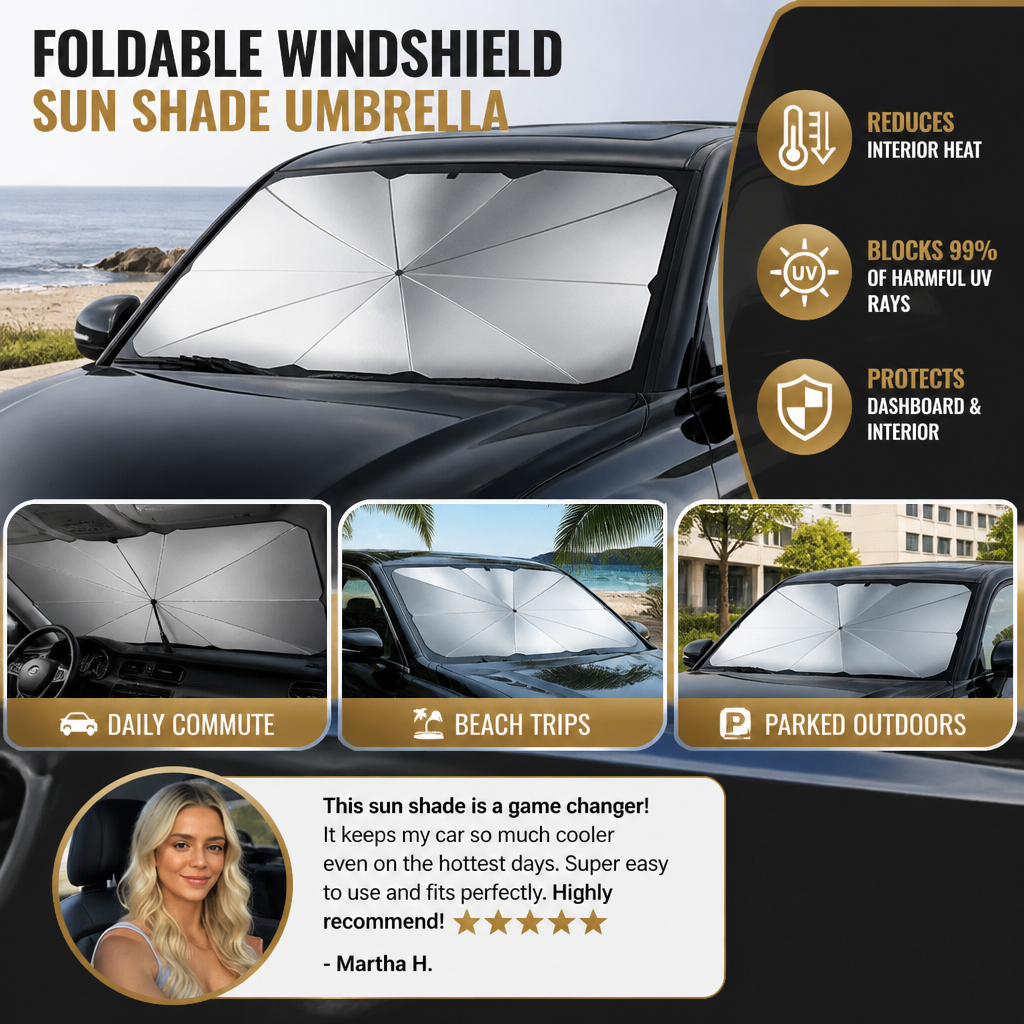 🔥Last Day: 50% Off - 2026 Upgraded Car Windshield Sunshade