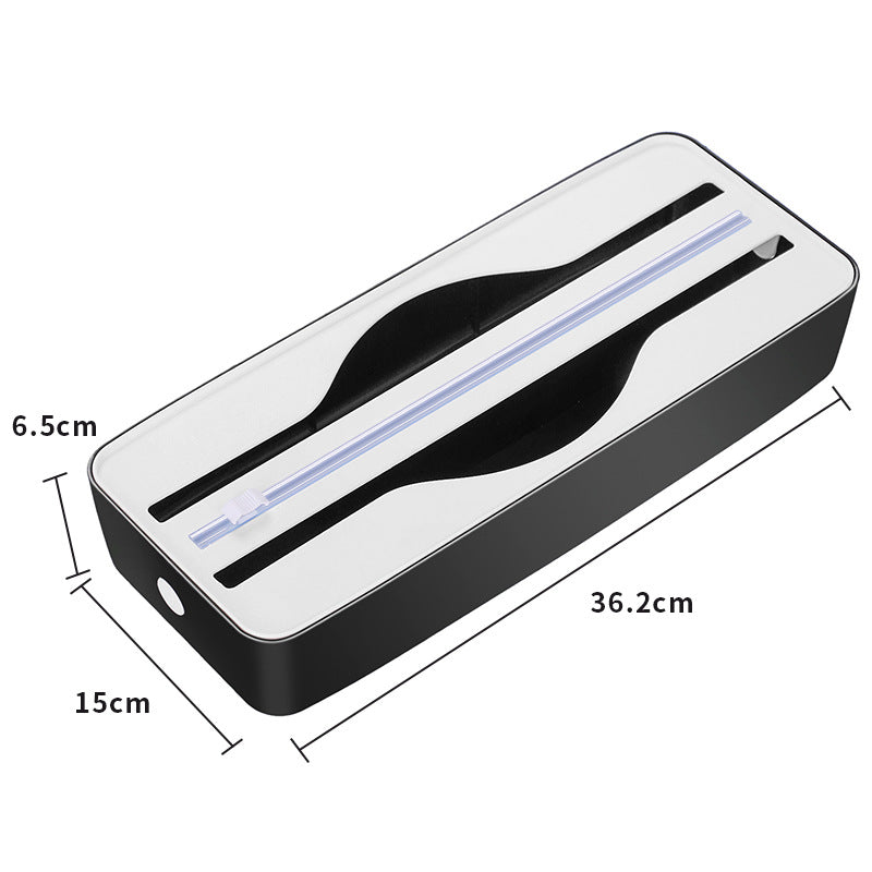 Storage box for aluminum foil, paper and plastic foil in the kitchen