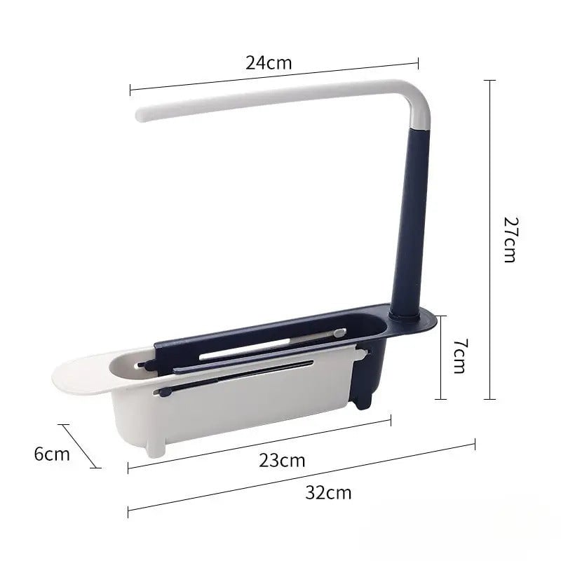 🔥✨ Adjustable Telescopic Kitchen Sink Organizer — Combines Draining, Drying, and Storage in One