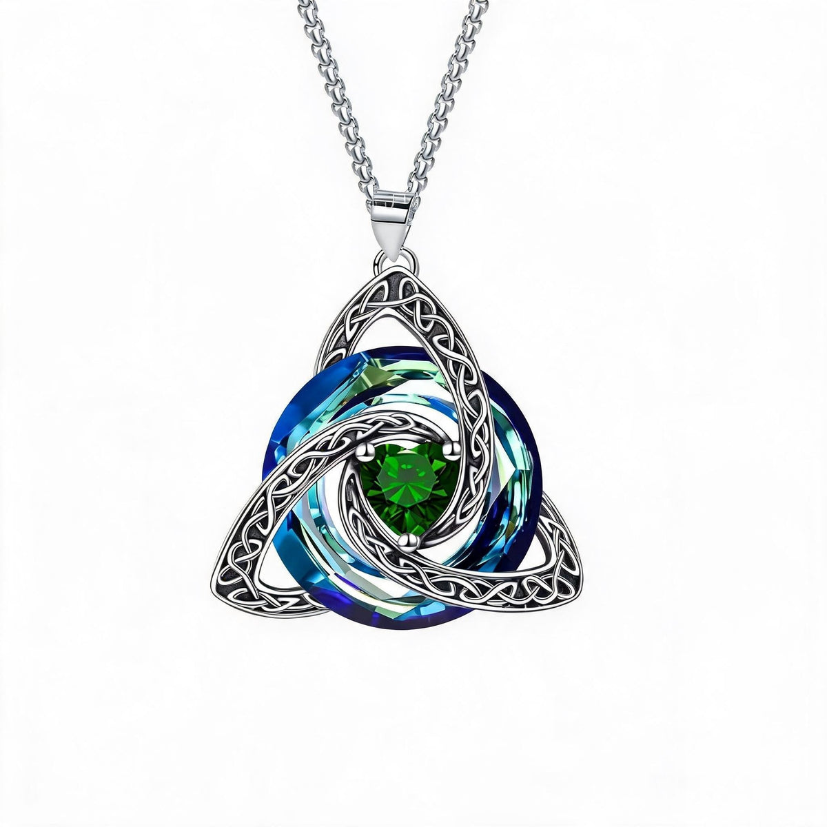 💎🔮Birthstone Celtic Trinity Knot Necklace