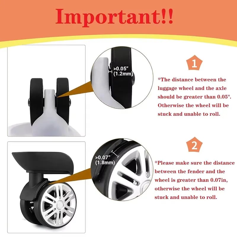 🔥🧳Luggage Suitcase Wheels Protection Covers