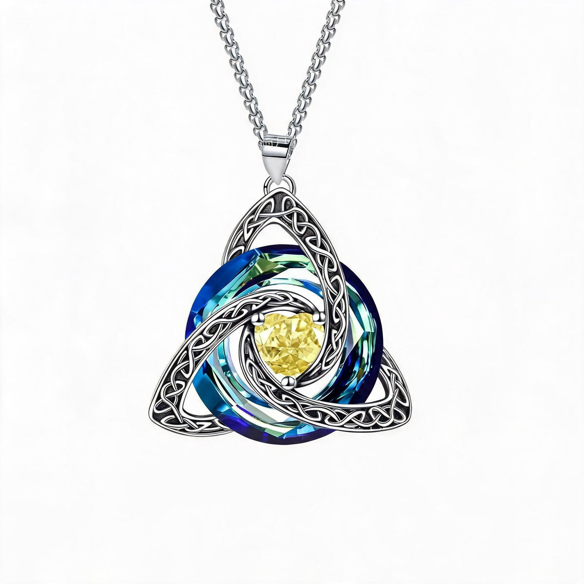 💎🔮Birthstone Celtic Trinity Knot Necklace