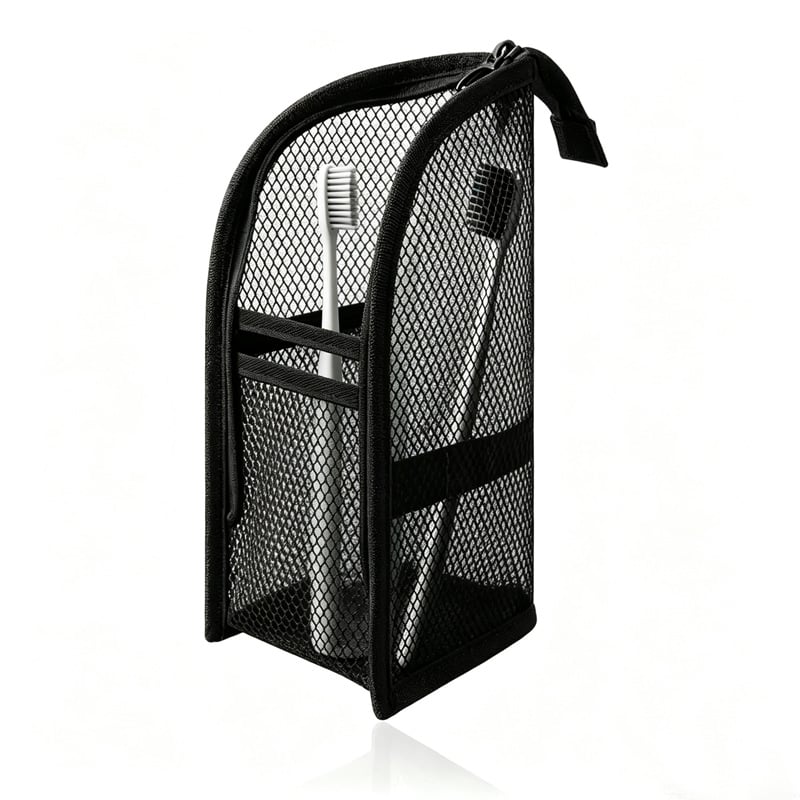 🎒Mesh Zipper Toiletry Storage Pouch – Multi-Pocket Travel Cosmetic Organizer Bag
