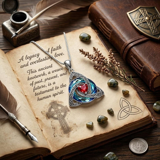 💎🔮Birthstone Celtic Trinity Knot Necklace