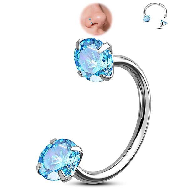 Horseshoe-shaped nose ring – internally threaded and comfortable