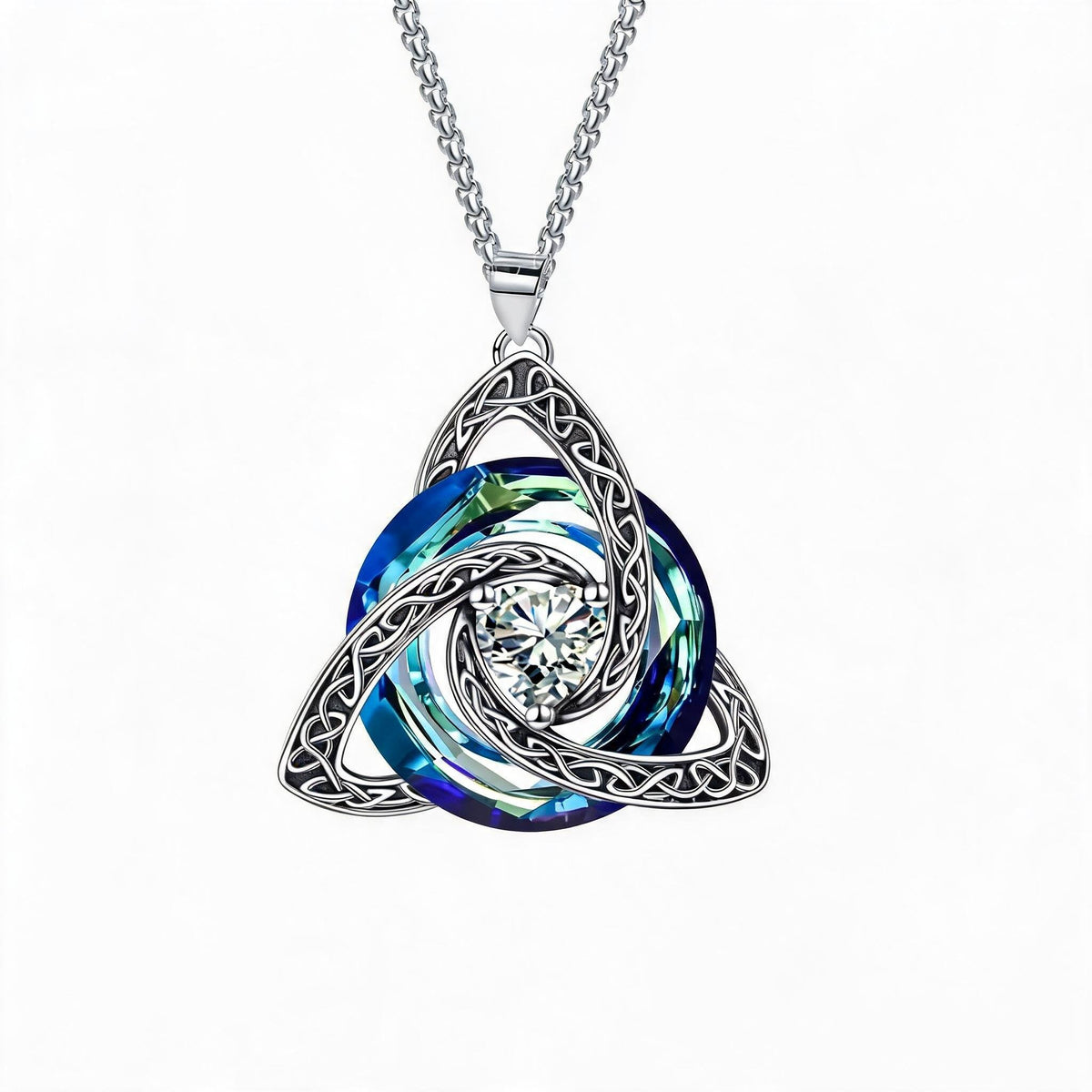 💎🔮Birthstone Celtic Trinity Knot Necklace