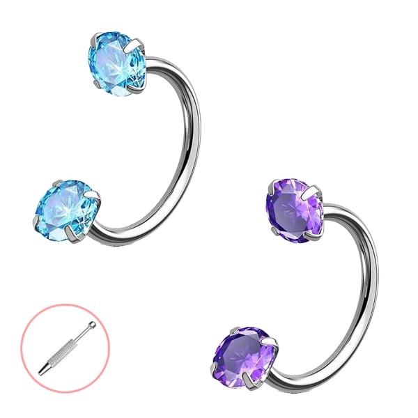 Horseshoe-shaped nose ring – internally threaded and comfortable