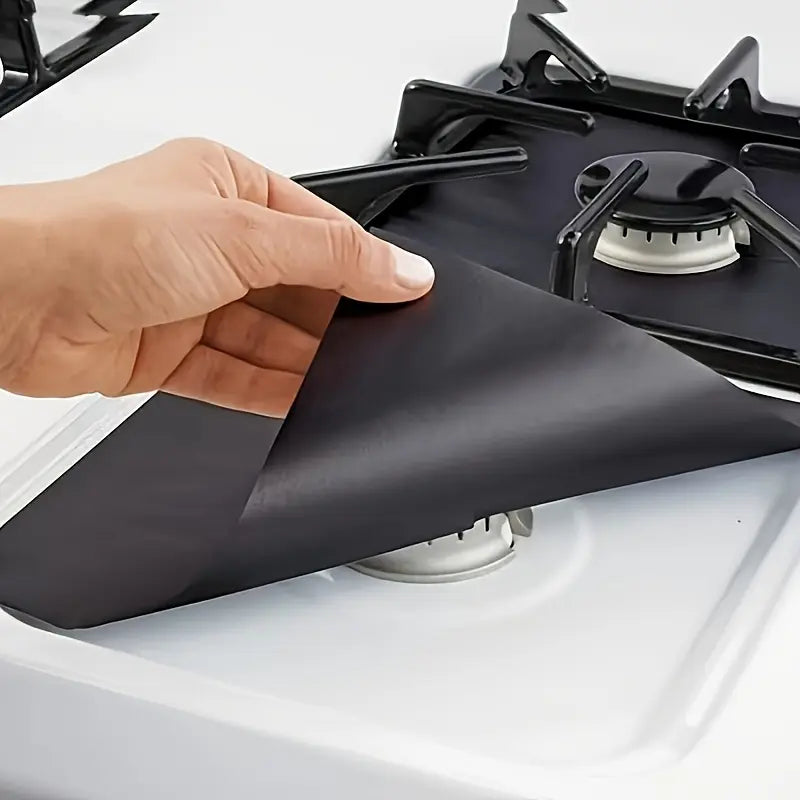 ✨4-Piece Reusable Non-Stick Gas Stove Burner Covers – Heat-Resistant & Washable