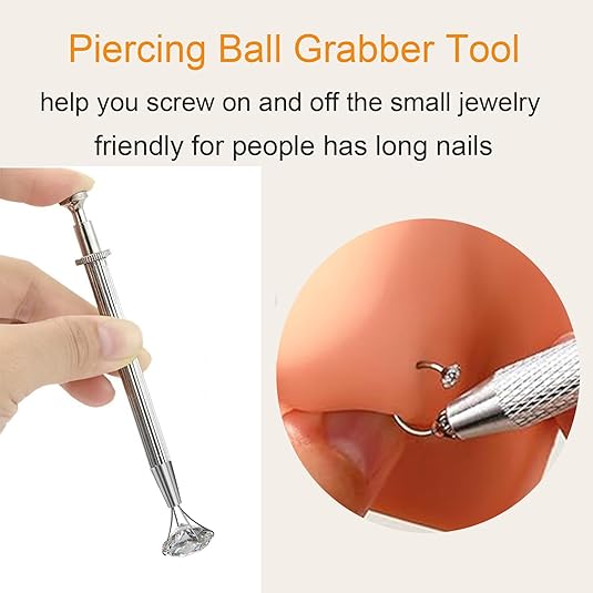 Horseshoe-shaped nose ring – internally threaded and comfortable