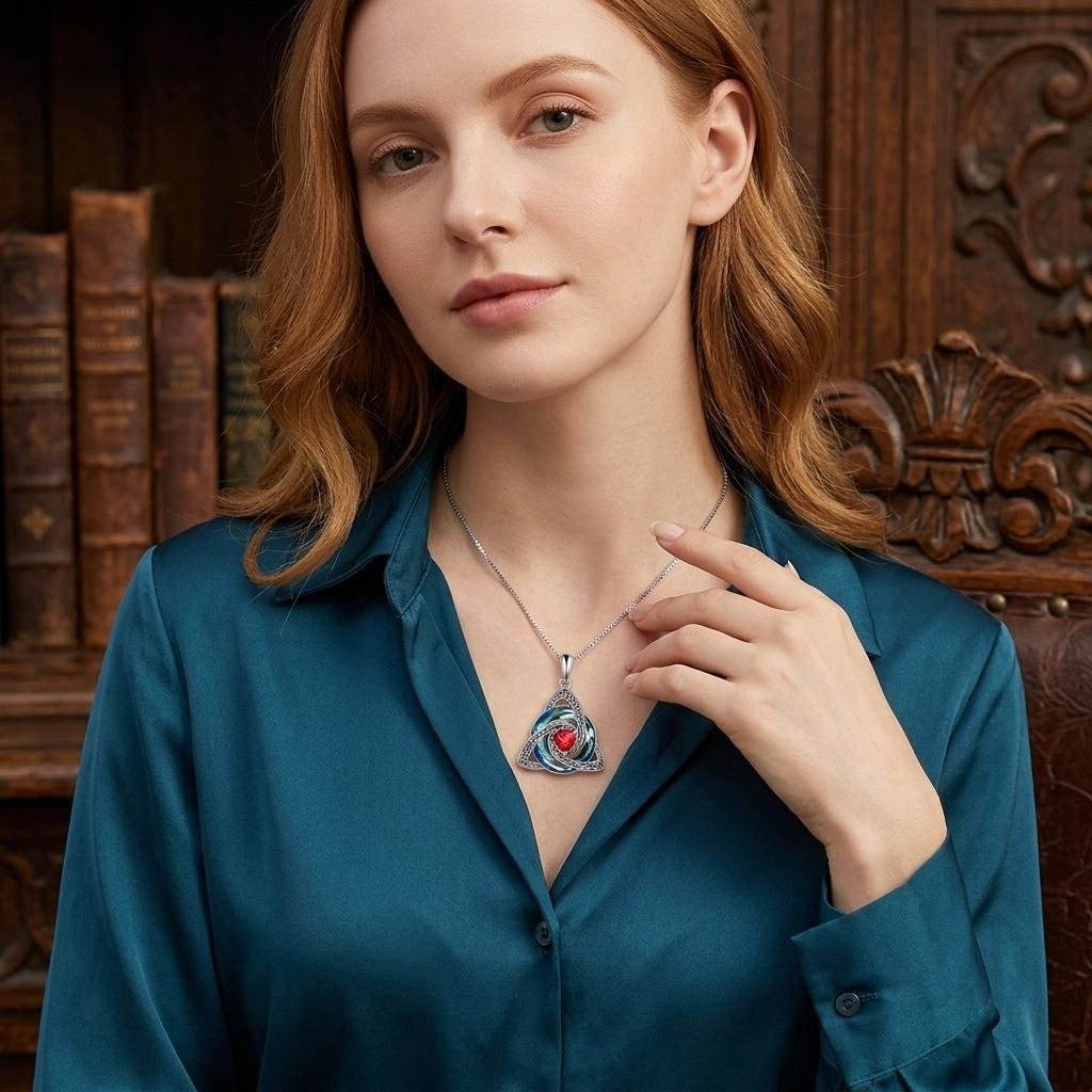 💎🔮Birthstone Celtic Trinity Knot Necklace
