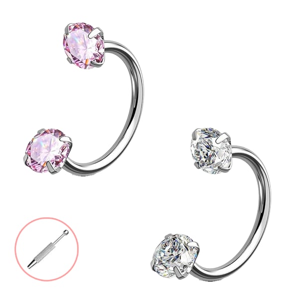 Horseshoe-shaped nose ring – internally threaded and comfortable