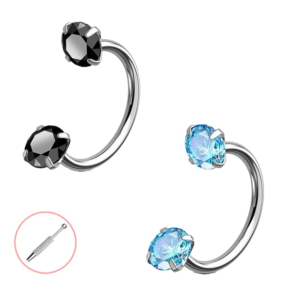 Horseshoe-shaped nose ring – internally threaded and comfortable