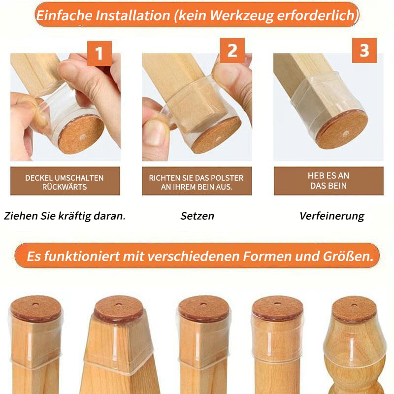 ✨ Universal Rubber Chair Leg Protectors - Suitable for all chair leg shapes, scratch-resistant and durable, the ultimate solution to protect your floors.