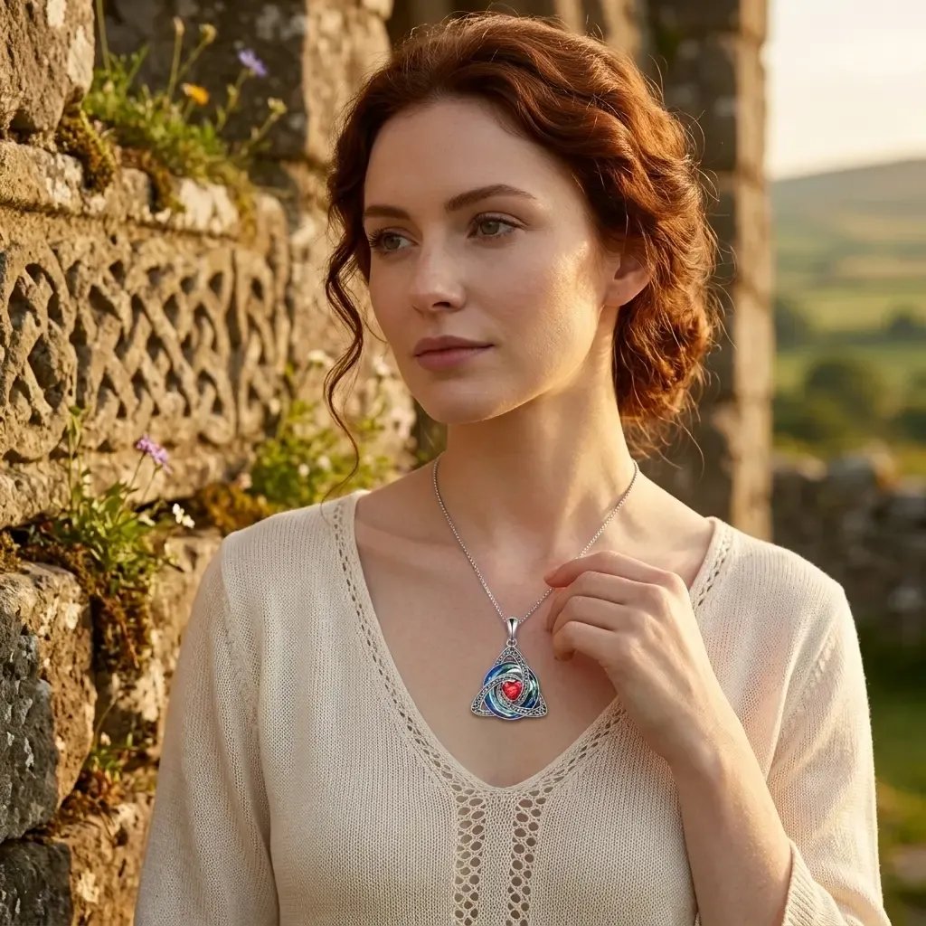 💎🔮Birthstone Celtic Trinity Knot Necklace