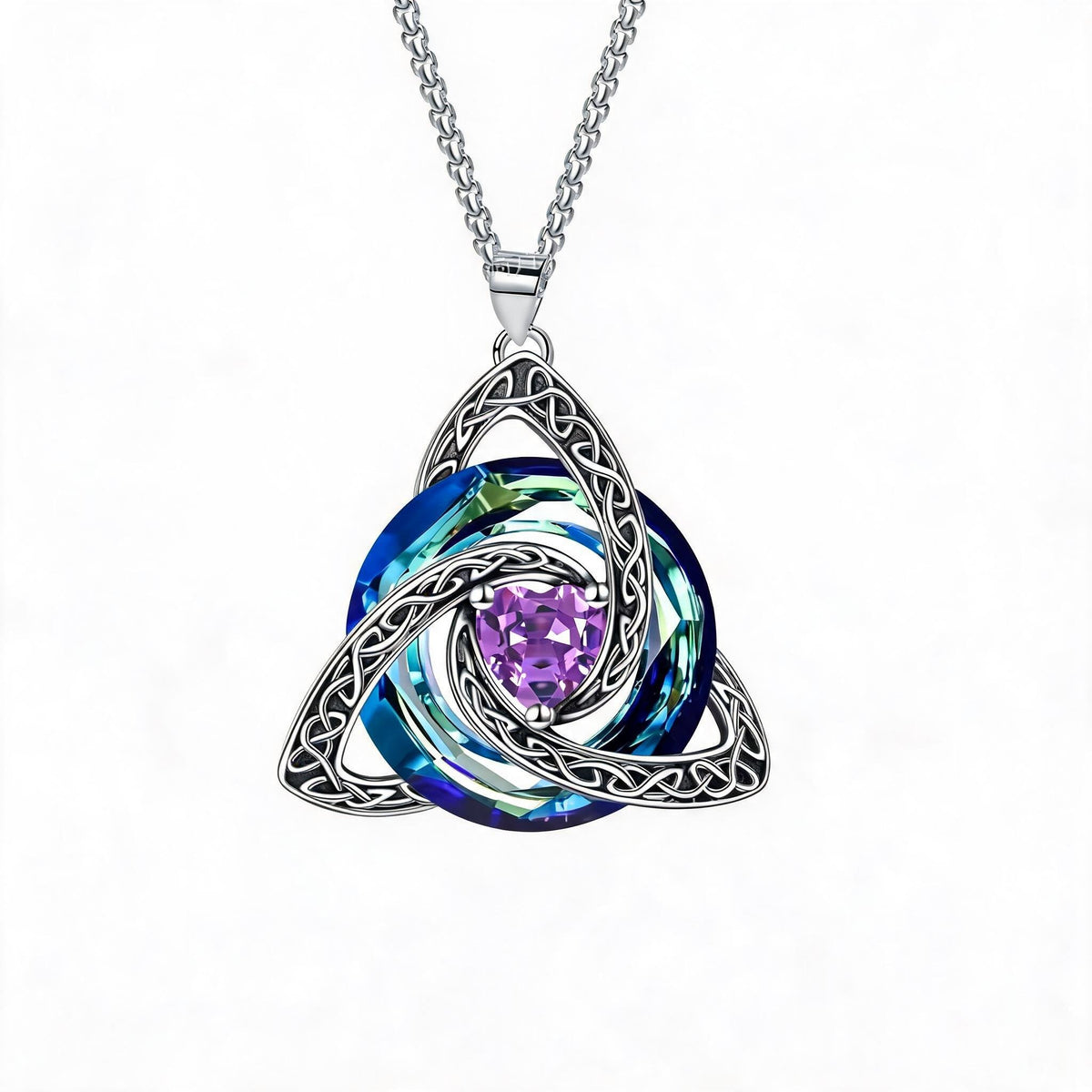 💎🔮Birthstone Celtic Trinity Knot Necklace