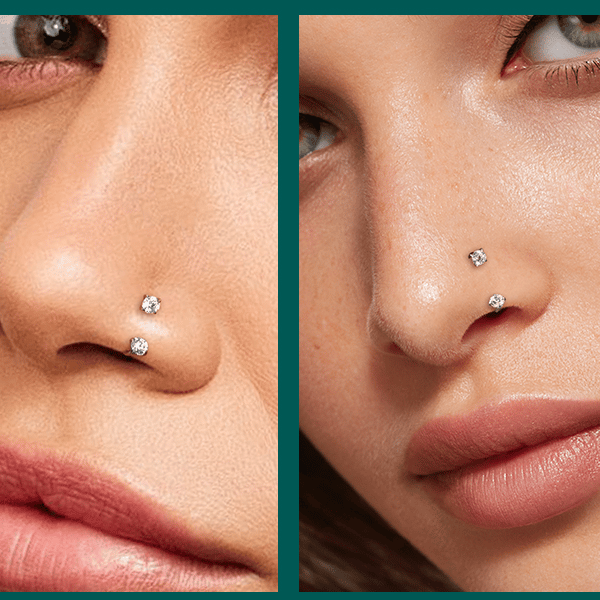 Horseshoe-shaped nose ring – internally threaded and comfortable