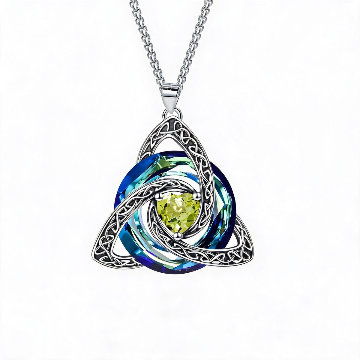 💎🔮Birthstone Celtic Trinity Knot Necklace