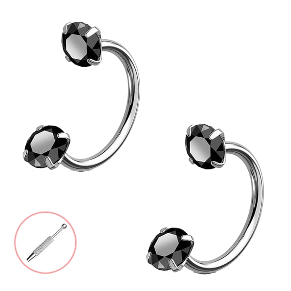 Horseshoe-shaped nose ring – internally threaded and comfortable