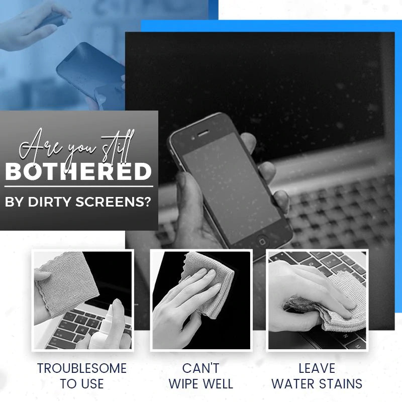📱Buy 1 Get 1 Free✨2-in-1 Screen Cleaner & Microfiber Cloth – Portable, Residue-Free, Gentle 🧽