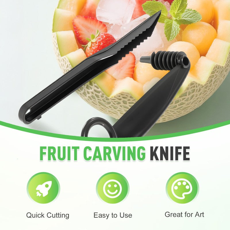 Spiral and V-Shaped Tool Duo for Fruit Decoration