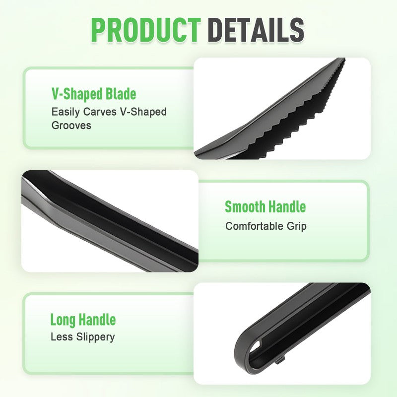 Spiral and V-Shaped Tool Duo for Fruit Decoration
