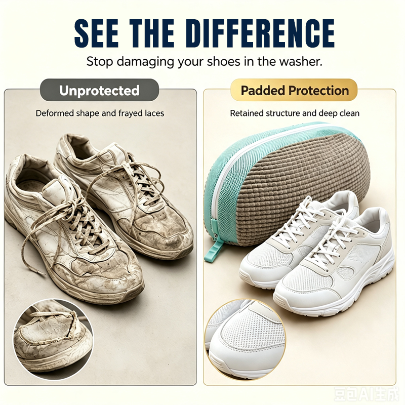 Bag for shoes washing machin