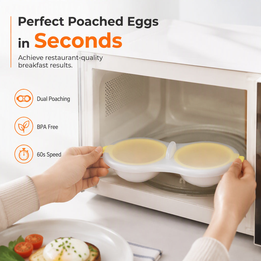 🍳Microwave egg cooker (cooks 2 eggs at a time)