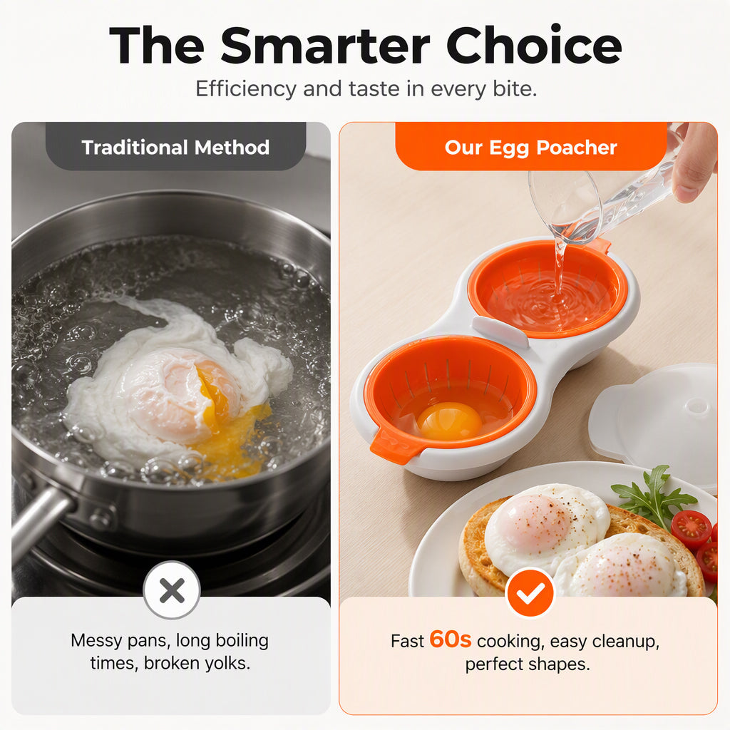 🍳Microwave egg cooker (cooks 2 eggs at a time)