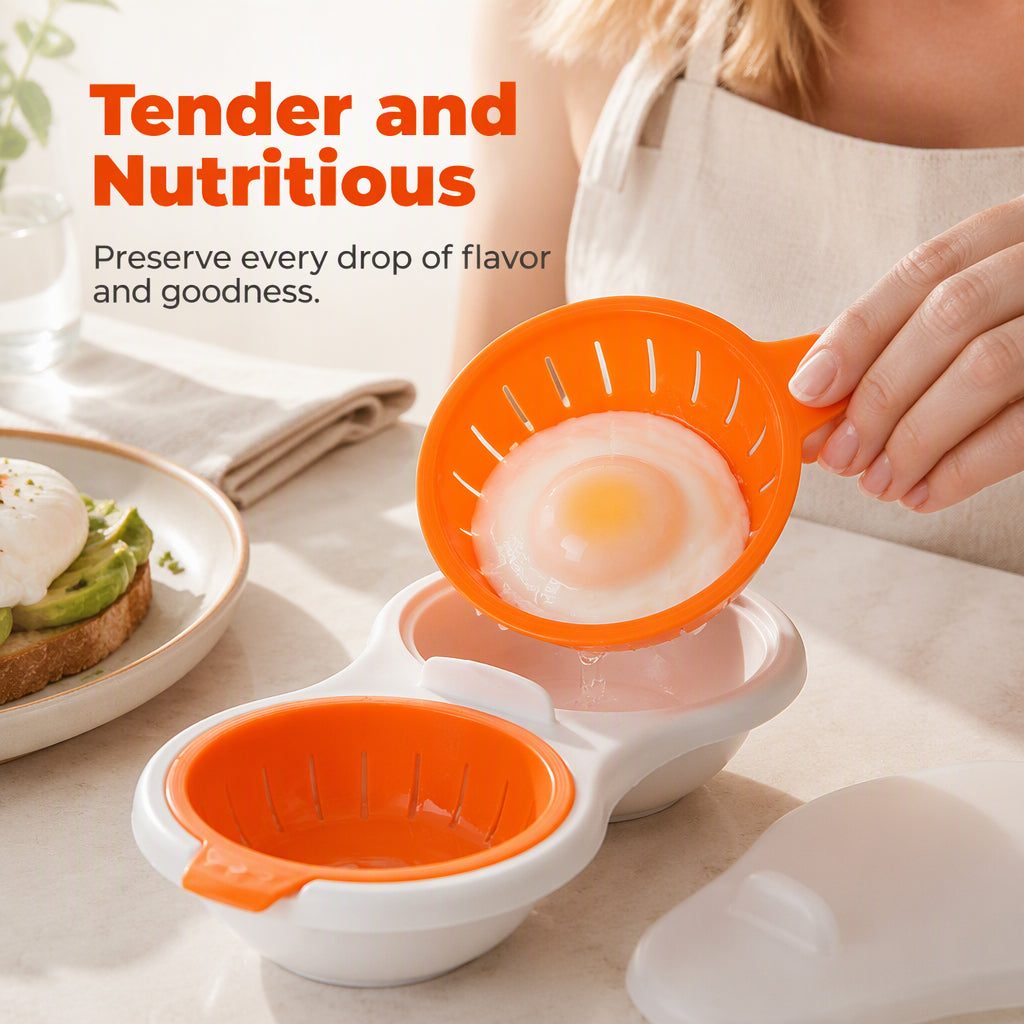 🍳Microwave egg cooker (cooks 2 eggs at a time)